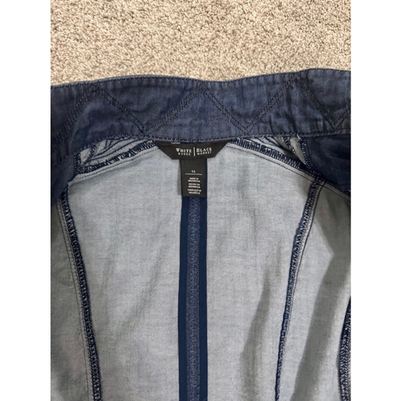 Women's White House Black Market Cropped Denim Jacket, M, Blue - Picture 10 of 10